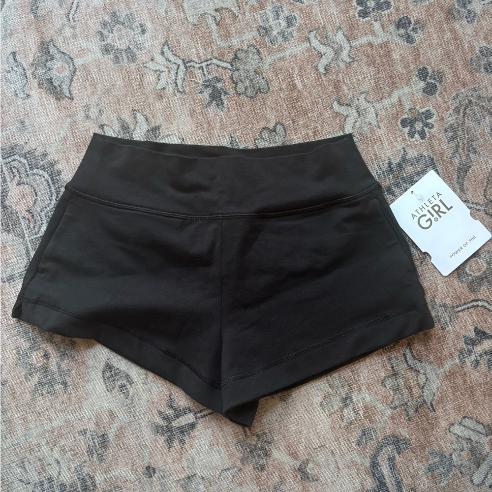Athleta girl black “right moves” athletic shorts